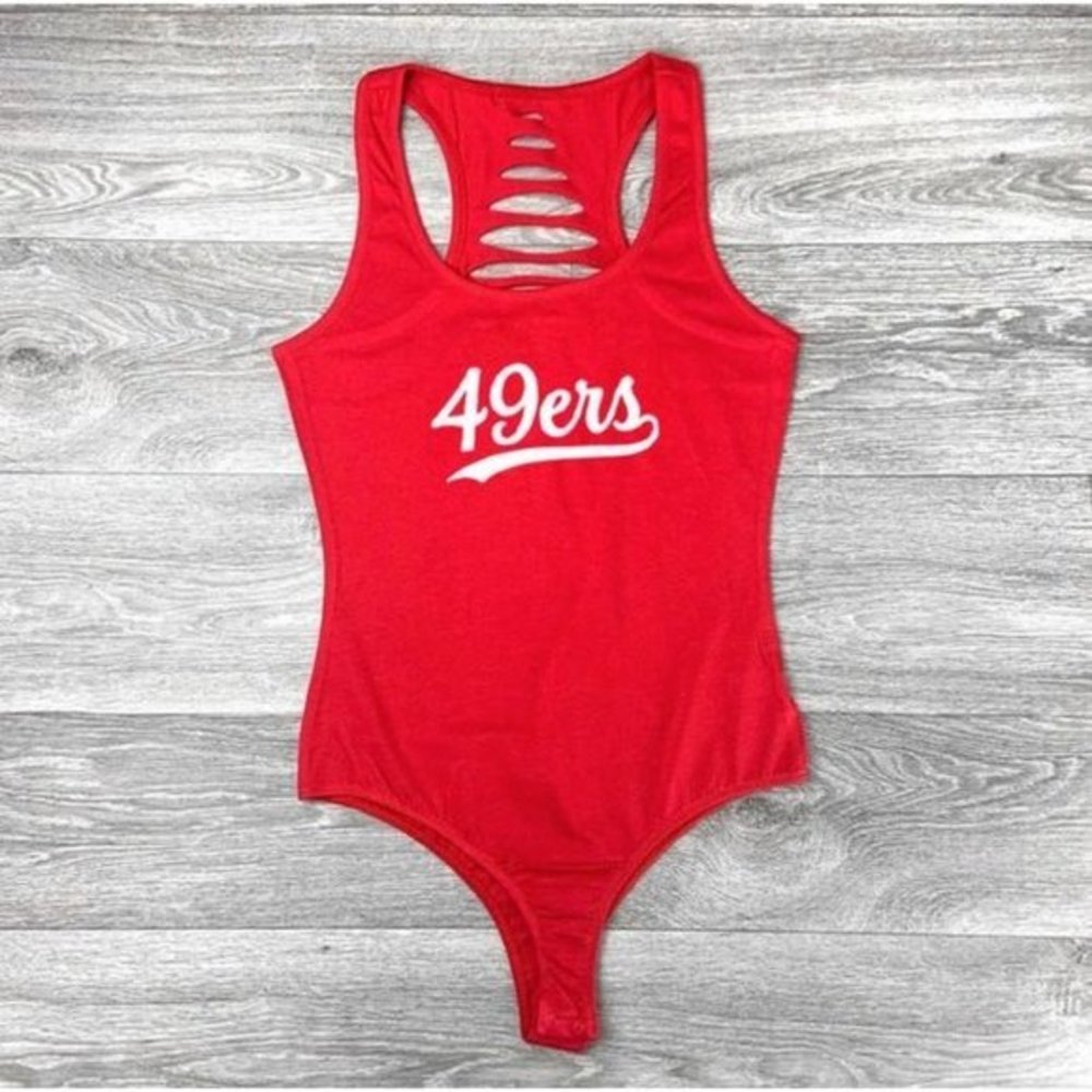 Red San Francisco 49ers Bodysuit, 49ers, Women's San Francisco 49ers Shirts